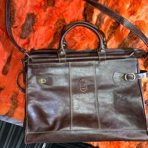 Matias Brown Genuine Leather Briefcase